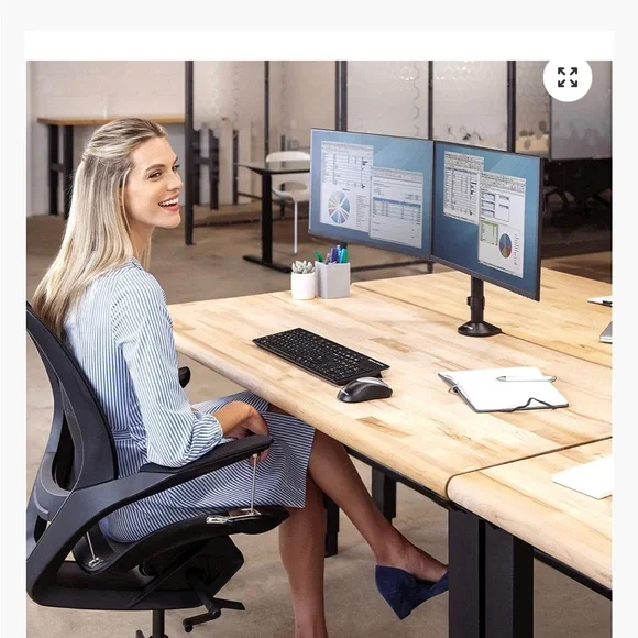 Sceptre DUAL Computer screen LCD monitor holder cord free arms Black stand - Picture 5 of 6